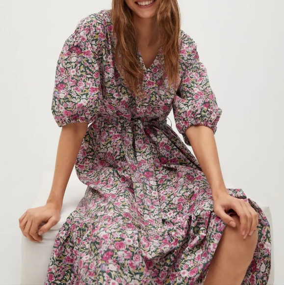 #121 Mango Cotton midi dress - Picture 5 of 6